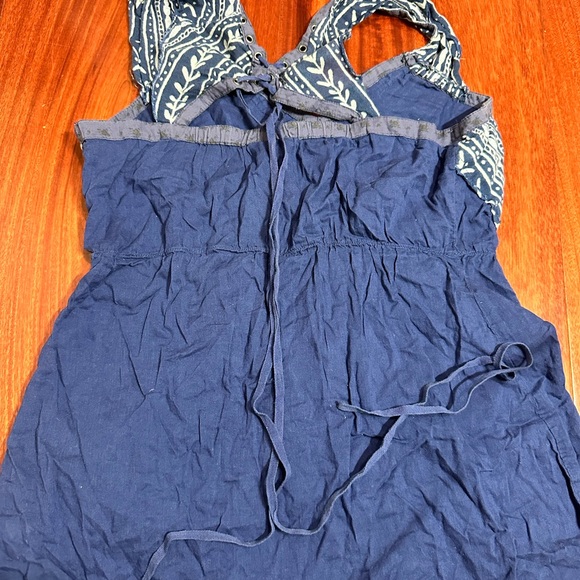 Free People Sleeveless tank top chevron/herringbone, chevron embroidered boho xs - Picture 7 of 11